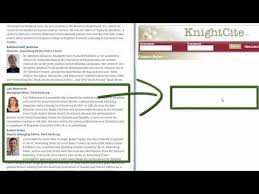In addition to calvin, many other university libraries refer students to thi. Using Knightcite To Cite A Website Youtube