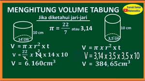 Jika tingginya 10 cm dan π 314. Cara Menghitung Volume Tabung Jika Diketahui Jari Jari Matematika Kelas 6 Part 1 Youtube