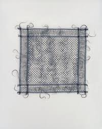 Mona Hatoum Keffieh 1993 1999 Human Hair On Cotton Fabric 120 X 120 Cm Stitching Art Mixed Media Textiles Textile Art