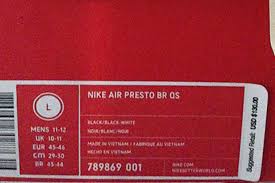 Sizing Info For The Nike Air Presto Sneakernews Com