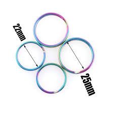 22-25mm Split Ring Rainbow Color Metal Key Ring Key Chain Matching Ring  Jump O Rings Loop for Jewelry Making Key Ring Key Fob Hardware 30pcs