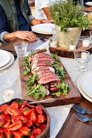 Our 2019 dinner was catered by hog day afternoon catering. Ribeye Steak With Arugula At A Farm To Table Dinner Party Stock Images Page Everypixel