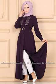 Modaselvim Ferace Tas Cicekli Kemerli Ferace Ah3286 Mor Abayas Fashion Long Sleeve Maxi Dress Maxi Dress With Sleeves