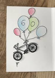 Draw Drawing Birthdaycards Geburtstagskarte Fahrrad Zeichnen Geburtstag Geschenk Zeichnung Geldgeschenk Fahrrad Basteln Fahrrad Basteln