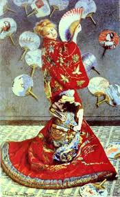 The artist acquired a floating studio where he painted the landscape around him as well as portraits of his friend edouard manet and manet's wife. Madame Monet In Japanese Costume La Japonaise By Claude Monet Museum Art Reproductions Most Famous Paintings Com
