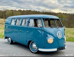 Image result for Dove Blue 1950 VW Bus