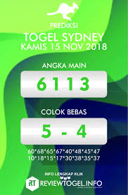 Prediksi Togel Sydney Kamis 15 Nov 2018 Sydney Kamis