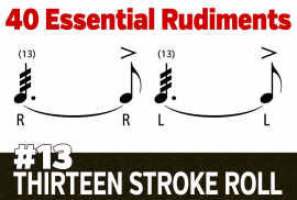 40 Essential Rudiments Triple Stroke Roll Drum Along