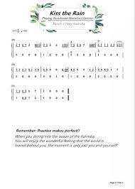 Ranch Beginners 17 Key Kalimba Lesson 4 Kiss The Rain Thumb Piano Piano Lessons For Beginners Music Chords