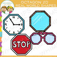 Octagon shapes learning activity for children is made fun here. Octagon Real Life Objects 2d Shapes Clip Art By Whimsy Clips Tpt