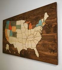 Large Colorable Woodburned Usa Map Track By Kendrakellywoodworks Handmade Home Decor Map Crafts Map Decor