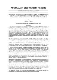 Comunicat punctele lor de vedere cu privire la. Australian Biodiversity Record Calodema