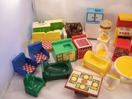 Ashore, becomes a wheeled pulltoy. Fisher Price 1977 Doll Furniture Lot For Dollhouse Doll House Doll Furniture Metal Drop
