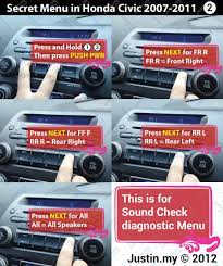 Our honda radio codes are available 24 hours a day 7 days a week. Secret Menu In Honda Civic 2007 2011 Justin My