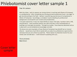 Phlebotomist Cover Letter