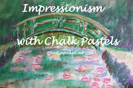 Impressionism With Chalk Pastel Art Monet S Bridge Hodgepodge A simple start in chalk pastels was born!