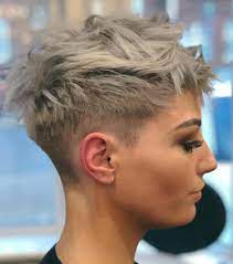 Messy Ash Blonde Pixie Undercut Short Hair Styles Pixie Short Pixie Haircuts Short Hair Styles