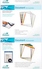 Color Code Sheet Protectors Job Tickets Packaging Solutions Scrapbook Kits Back To School Supplies