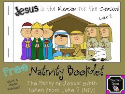 Birth Of Jesus Story With Pictures Free Nativity Booklet Based On Luke 2 From Teacher Gems Christmas Sunday School Christmas Kindergarten Preschool Christmas