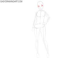 A girls ribcage is usually smaller and a bit narrower than a. How To Draw An Anime Girl Easy Drawing Art