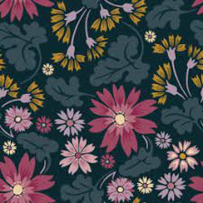 Find & download free graphic resources for floral pattern. Stylised Floral Colour Block Print With Outline By Keeeraaah Seamless Repeat Royalty Free Stock Pattern Patternbank