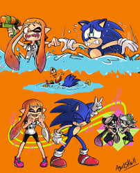 Inkling And Sonic Can T Wait To Play This Game 3 Super Smash Bros Brawl Super Smash Bros Game Nintendo Super Smash Bros