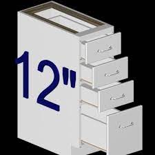 Wide single door base cabinet with 1 shelf + 1 drawer. Max 12 Inch Kitchen Base