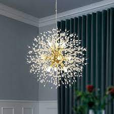 Maybe you would like to learn more about one of these? Buy Qamra Modern Gold Crystal Chandeliers Firework Dandelion Sputnik Chandelier Light Fixture Pendant Lighting For Dining Room Bedroom Bathroom Kitchen Living Room 9 Light Gold Online In Indonesia B088lhvz96