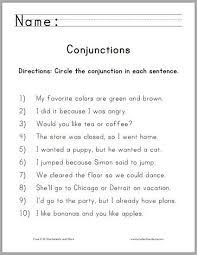 Circle The Conjunctions Worksheet Preposition Worksheets Conjunctions Worksheet Worksheets For Grade 3