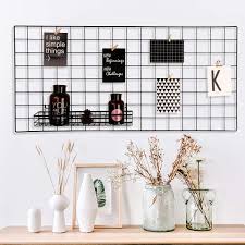 Pulatree Grid Photo Wall Wire Wall Grid Panel For Photo Hanging Display Metal Grid Wall Decor Organizer Mesh P Metal Wall Grid Minimalist Wall Decor Metal Grid