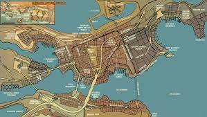 As you can see from the link, the map consists of two islands, with one of them being a past version of the arkham city location. Arkham City Map Batman Arkham City Arkham City Batman The Animated Series