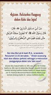 Anjuran Meluruskan Punggung Dalam Ruku Dan Sujud Anjuran Pengikut