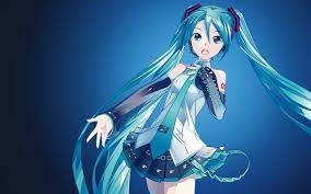 Anime girls with blue hair are incredibly popular thanks to their fun style & personality. Wallpaper Illustration Long Hair Anime Girls Blue Hair Blue Eyes Thigh Highs Vocaloid Hatsune Miku Skirt Headphones Screenshot Computer Wallpaper Mangaka 1920x1200 Zehedu 21540 Hd Wallpapers Wallhere