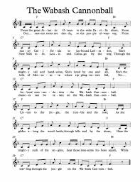 Free Lead Sheet The Wabash Cannonball Fiddle Music Lead Sheet Hymn Sheet Music