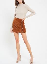 Always fasten all openings (eg. Side Button Up Corduroy Mini Skirt Camel Shop Hearts