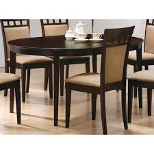 Contemporary Oval Dining Table In Dark Brown Cappuccino Wood Finish Contemporary Oval Dining Table Oval Table Dining Dining Chairs