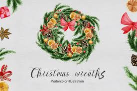 Download Watercolor Festive Set Christmas Wreaths Graphic By Julia Bogdan Creative Fabrica SVG Cut Files