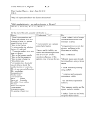 Unit 1 Lesson Plan