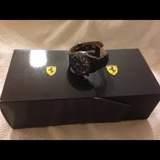 Ronda caliber 5030 d, water resistant to 5 atm/50 meters/165 feet black leather strap with contrast stitching, deployment buckle see product. Ferrari Accessories Reduced Reducedaunthentic Scuderia Ferrari Poshmark