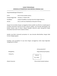 Surat pernyataan bersedia ditempatkan di seluruh wilayah republik indonesia. Surat Pernyataan Bersedia Ditempatkan Dimana Saja
