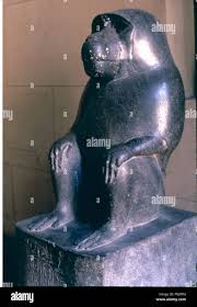 Cynocephaly in granite, from the tomb of Pharaoh Nectanebo II, Dynasty XXX  Stock Photo - Alamy