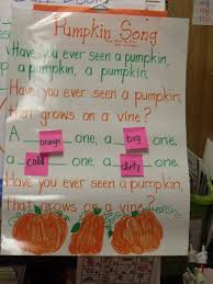 Cute Idea For Working With Words Fall Kindergarten Pumpkin Song Halloween Kindergarten