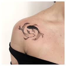 Thank You So Much N Upp Love Tattooing These Fishes Yinyangtattoo Yin Tattoos Shoulder Tattoos For Women Tattoos For Women Small