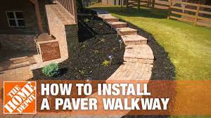 How to make a garden path with pavers. How To Install A Paver Walkway The Home Depot Youtube