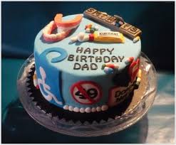 You can put a stencil over cake top first to make design,or just use all confectioners sugar on top. Pictures On Birthday Cake Designs Men