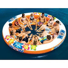 Swimline Giant Swan And Flamingo Pool Floats Set Of 2 Swimming Pool Floats At Hayneedle Aufblasbare Insel Pool Spielzeug Aufblasbar