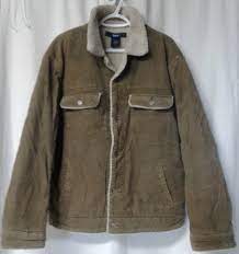Vtg Gap Mens Large Beige Corduroy Sherpa Lined Trucker Jacket Heavy Winter Coat Gap Basicjacket Heavy Winter Coat Basic Jackets Trucker Jacket