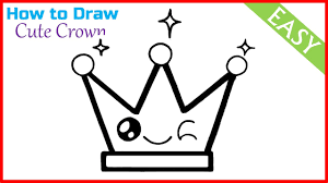Then, connect the two lines to make an enclosed shape with two vertical lines on each side. How To Draw A Crown Step By Step Queen Crown Drawing Easy Creative Drawing Ideas Youtube