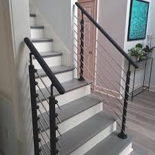 The cost for a new banister averages $38 per linear foot, including all material, fittings, and labor time. Us Residential Stair Railing Code What Is The Requirement For Terminating An Open Railing Home Improvement Stack Exchange