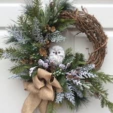 Holiday Sale 15 Off Christmas Wreath Holiday Wreath Winter Wreath Natural Owl Wreath Natural Wreath Designer Decor Woodland Wreath Christmas Wreaths Diy Christmas Owl Wreath Christmas Wreaths